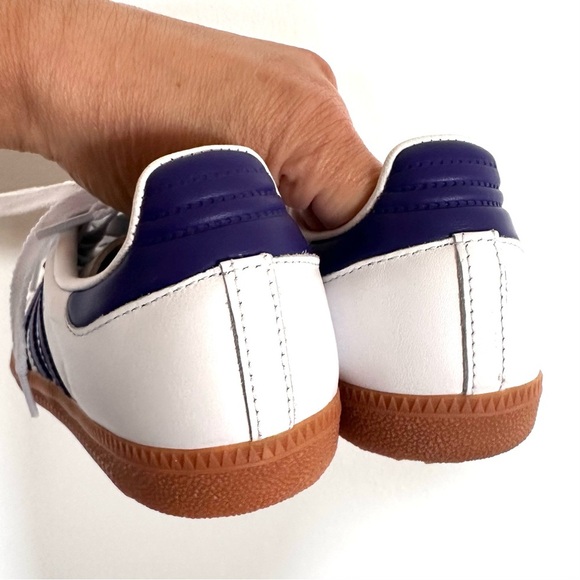 Adidas Samba OG White and Purple with Gum Sole size 5 NWT - Picture 8 of 11